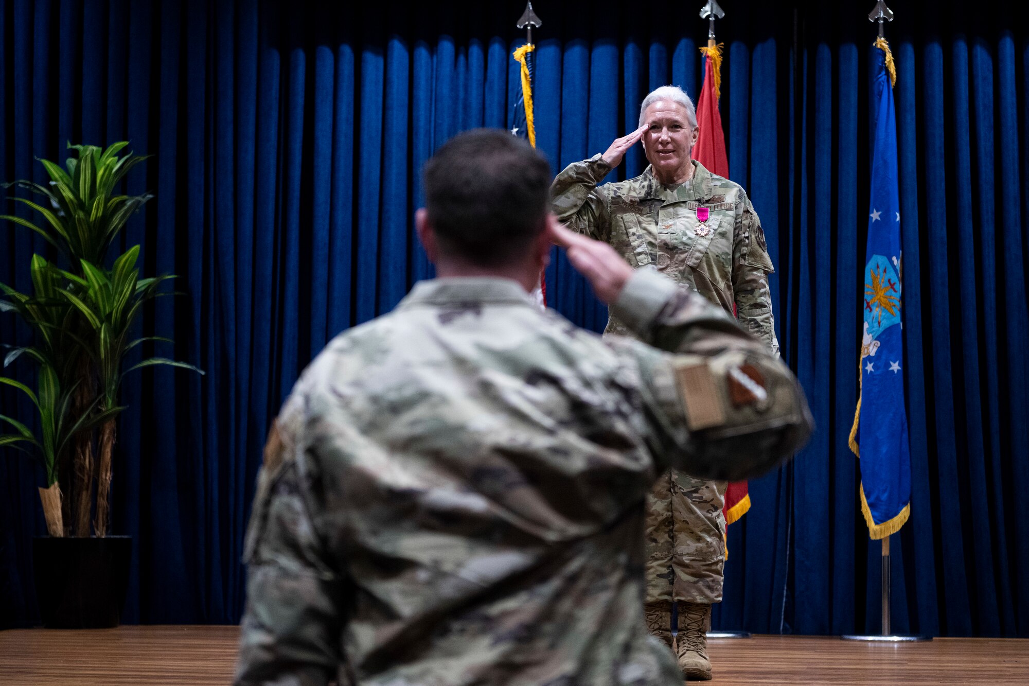 Airmen from across the 39th Air Base Wing attend the 39th Mission Support Group change of command ceremony at Incirlik Air Base, Turkey, June 14, 2022.