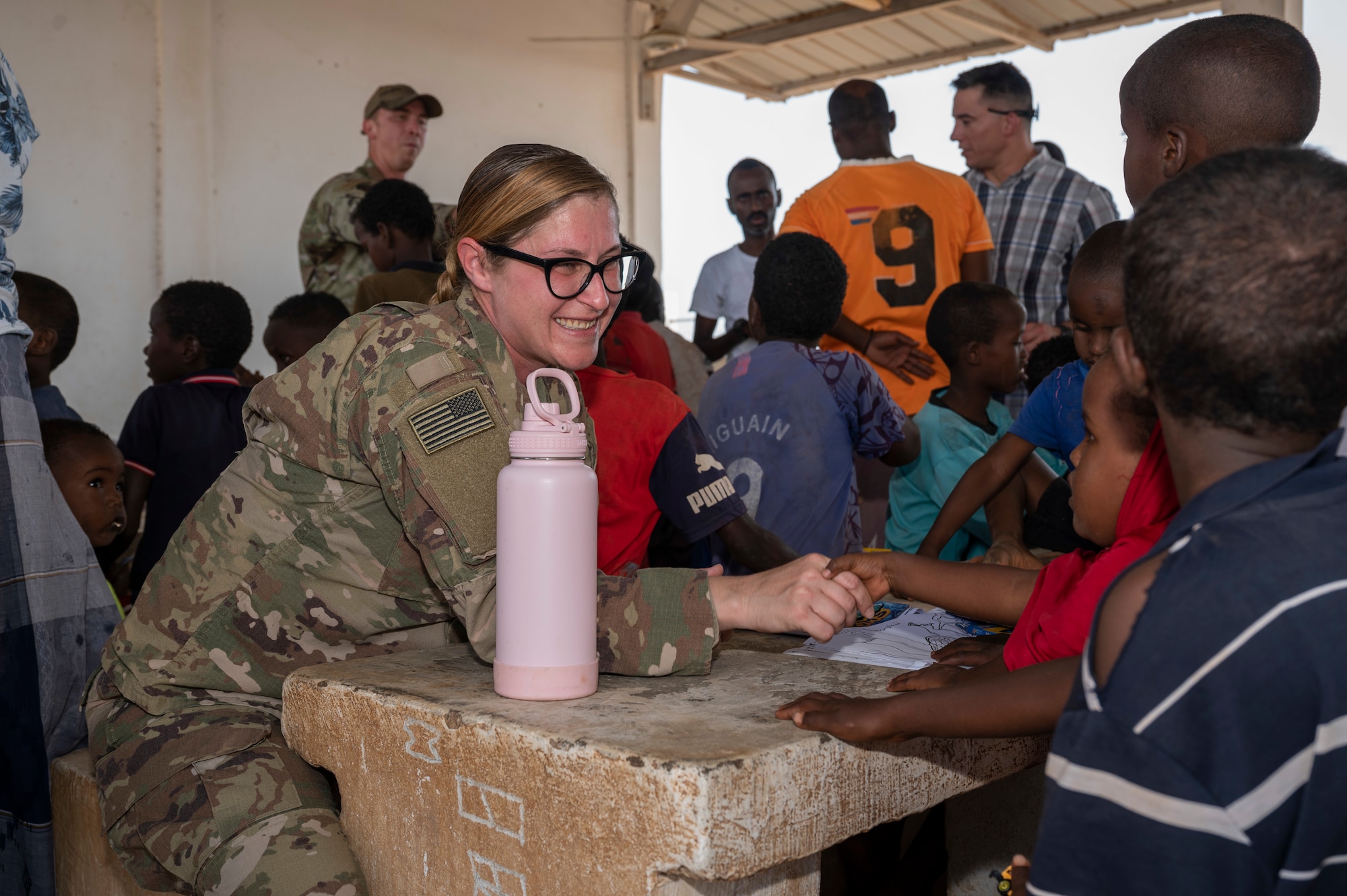 U.S. Airmen and Soldiers visit Chabelley Village, Djibouti