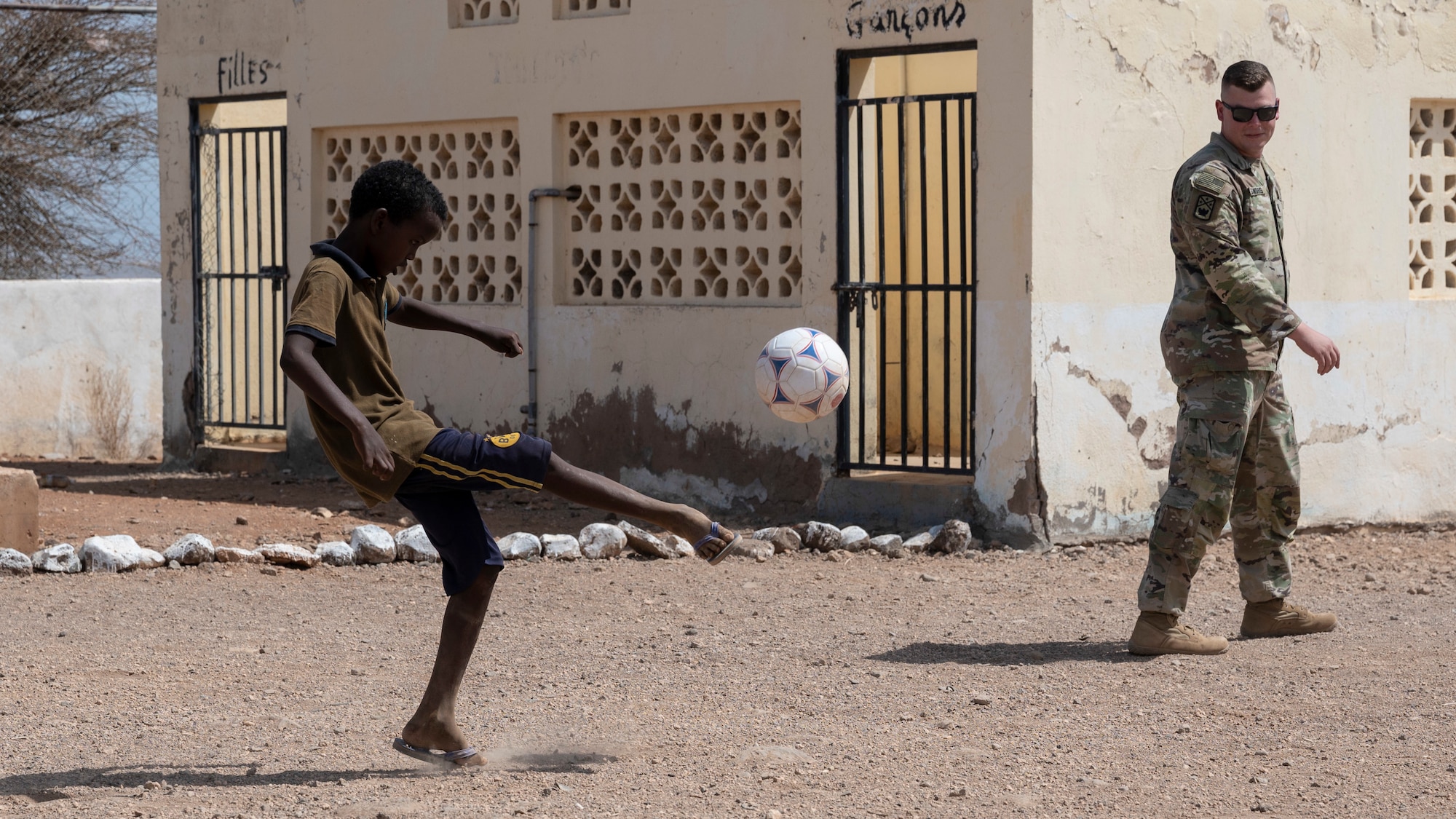 U.S. Airmen and Soldiers visit Chabelley Village, Djibouti