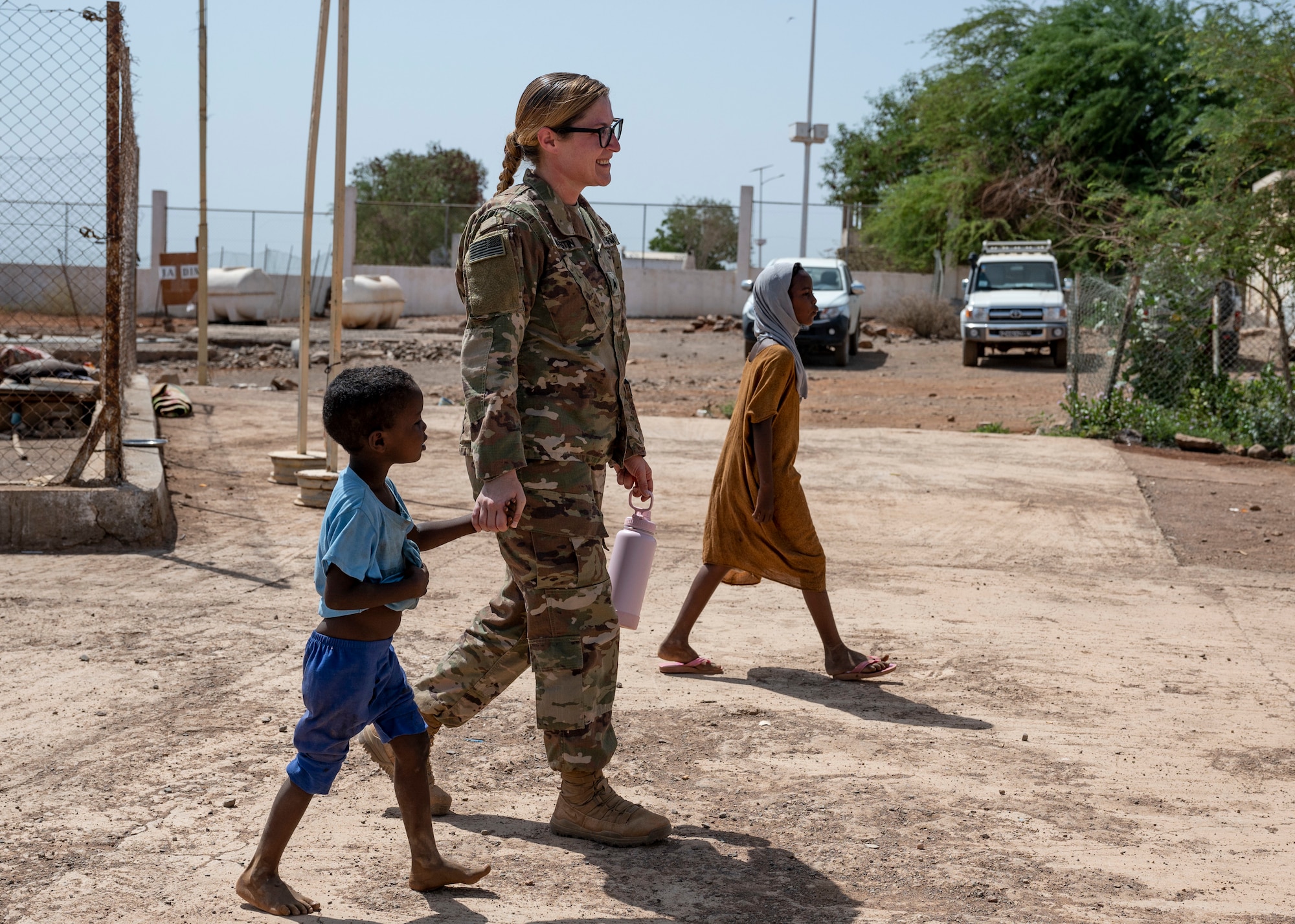 U.S. Airmen and Soldiers visit Chabelley Village, Djibouti