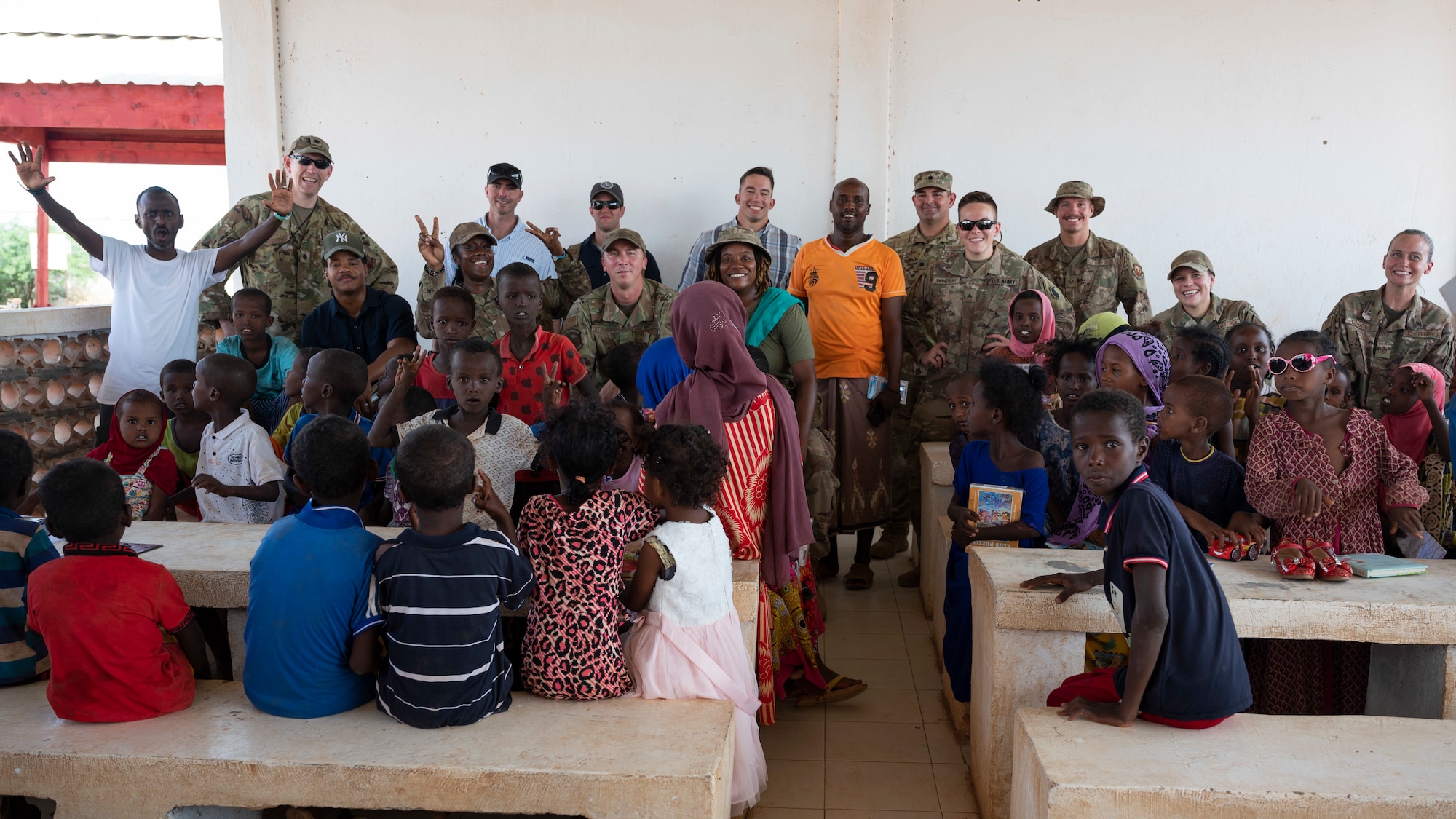 U.S. Airmen and Soldiers visit Chabelley Village, Djibouti