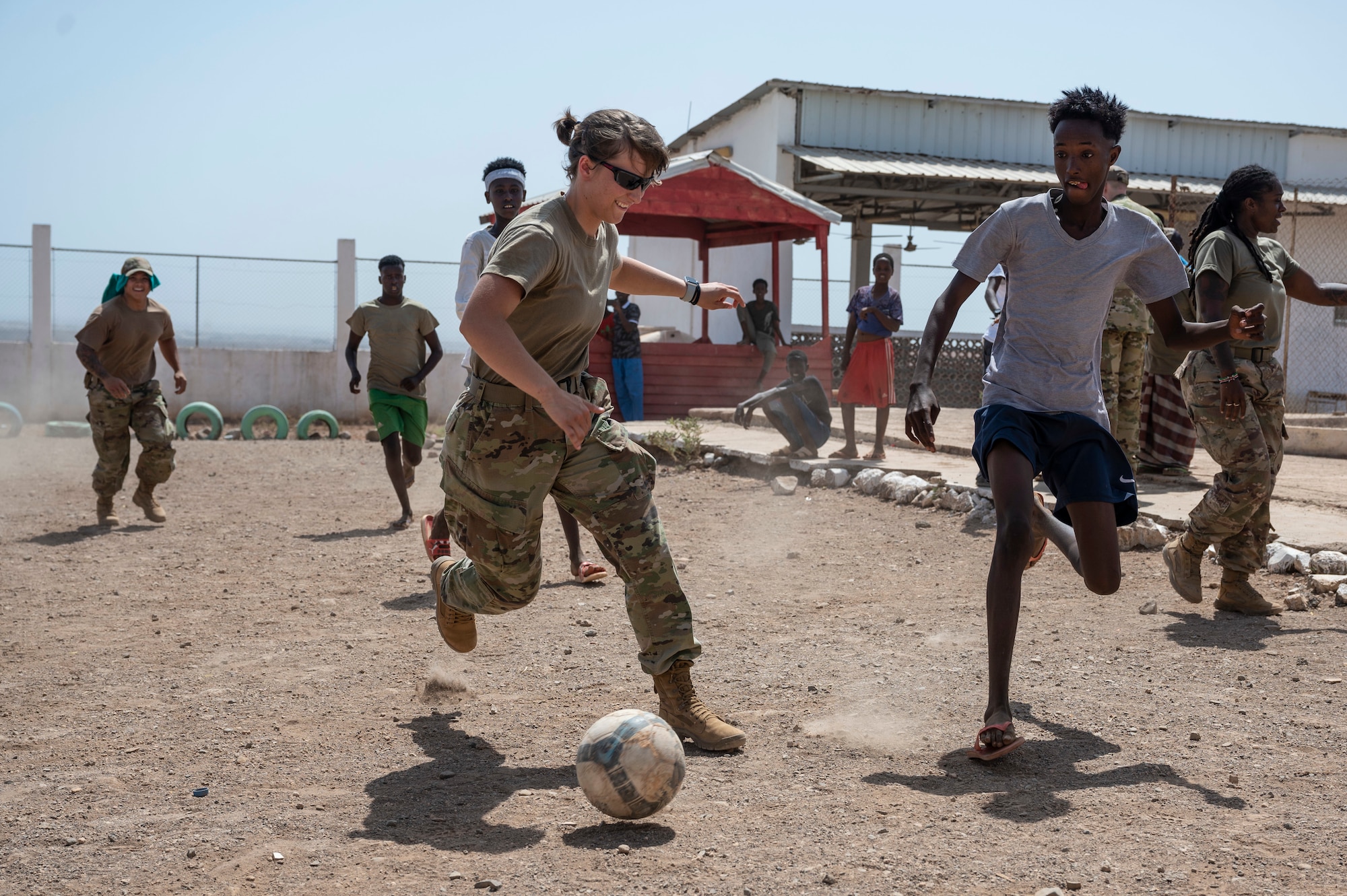 U.S. Airmen and Soldiers visit Chabelley Village, Djibouti