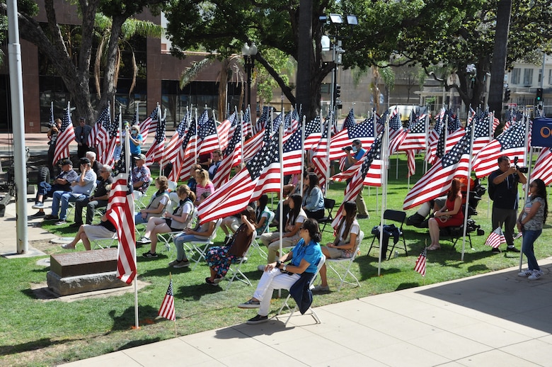 Col. Julie Balten, commander, Army Corps of Engineers Los Angeles District, was the keynote speaker at the Orange County District 2 Flag Day event, June 14, in Santa Ana, California.