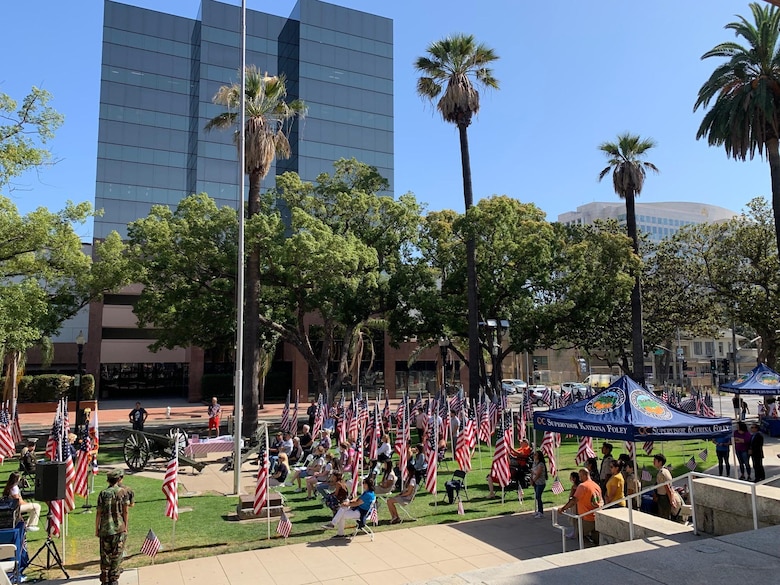 Col. Julie Balten, commander, Army Corps of Engineers Los Angeles District, was the keynote speaker at the Orange County District 2 Flag Day event, June 14, in Santa Ana, California.