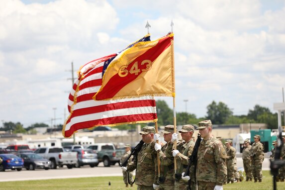 643rd Regional Support command executes change of command ceremony during June battle assembly