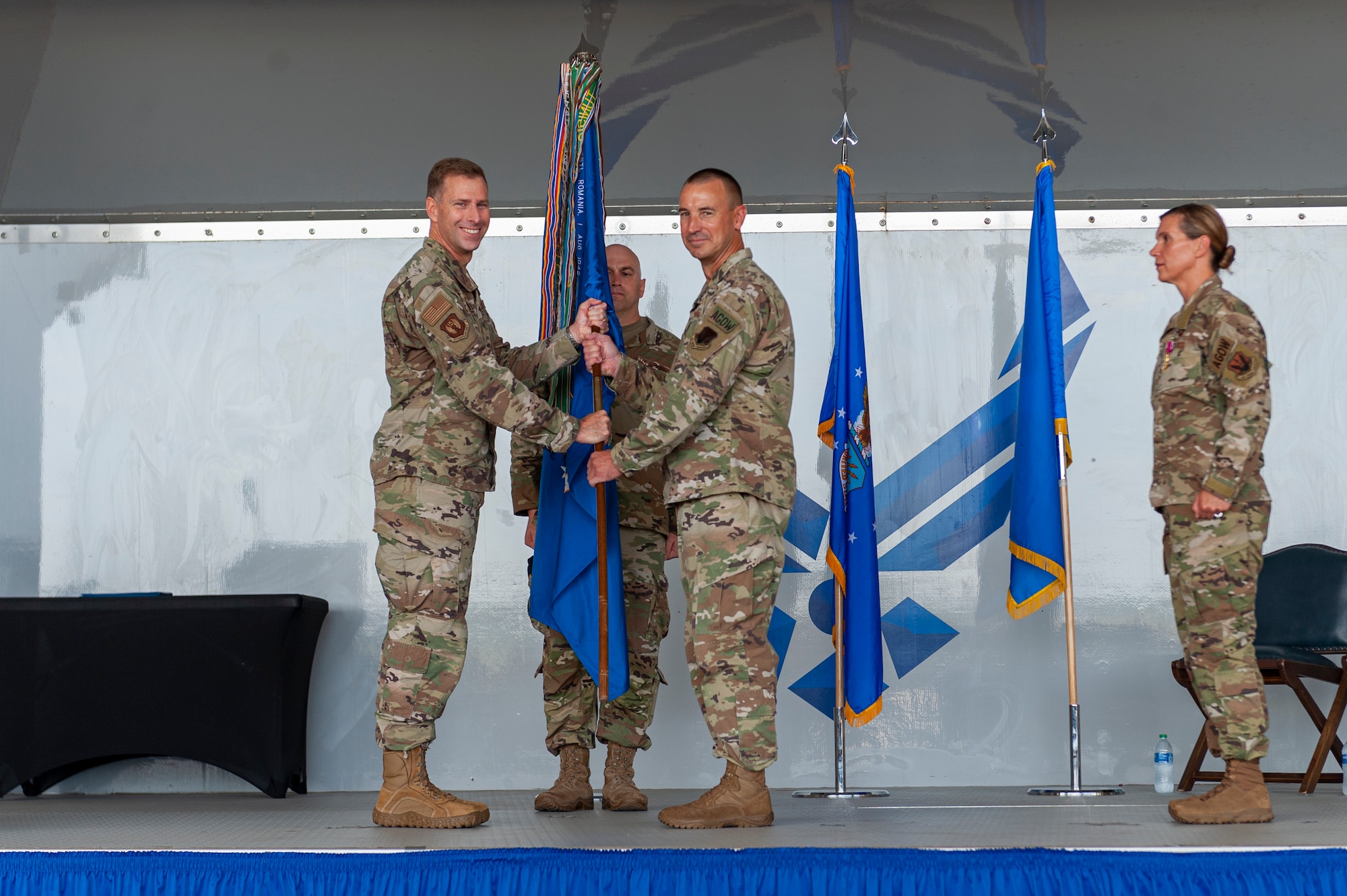 Photo of an Airman assuming command