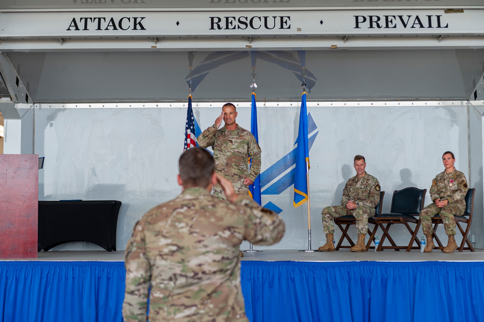 Photo of an Airman rendering a first salute