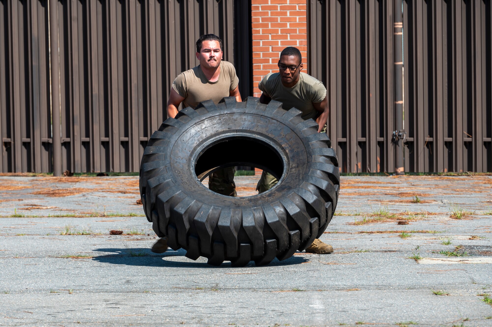 The event emphasized team building challenges related to everyday jobs in 4th LRS career fields. (U.S. Air Force photo by Kylie Barrow)