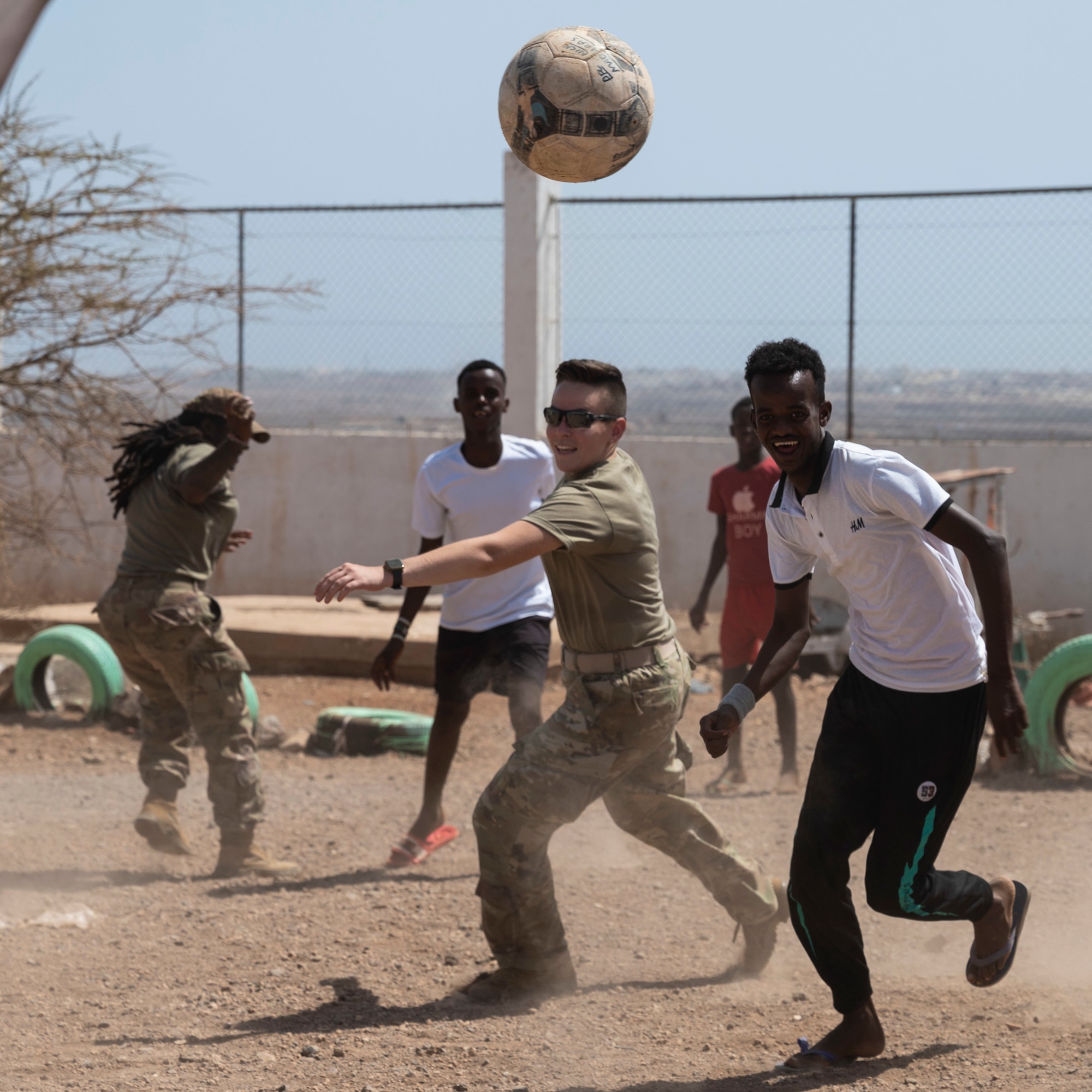 U.S. Airmen and Soldiers visit Chabelley Village, Djibouti