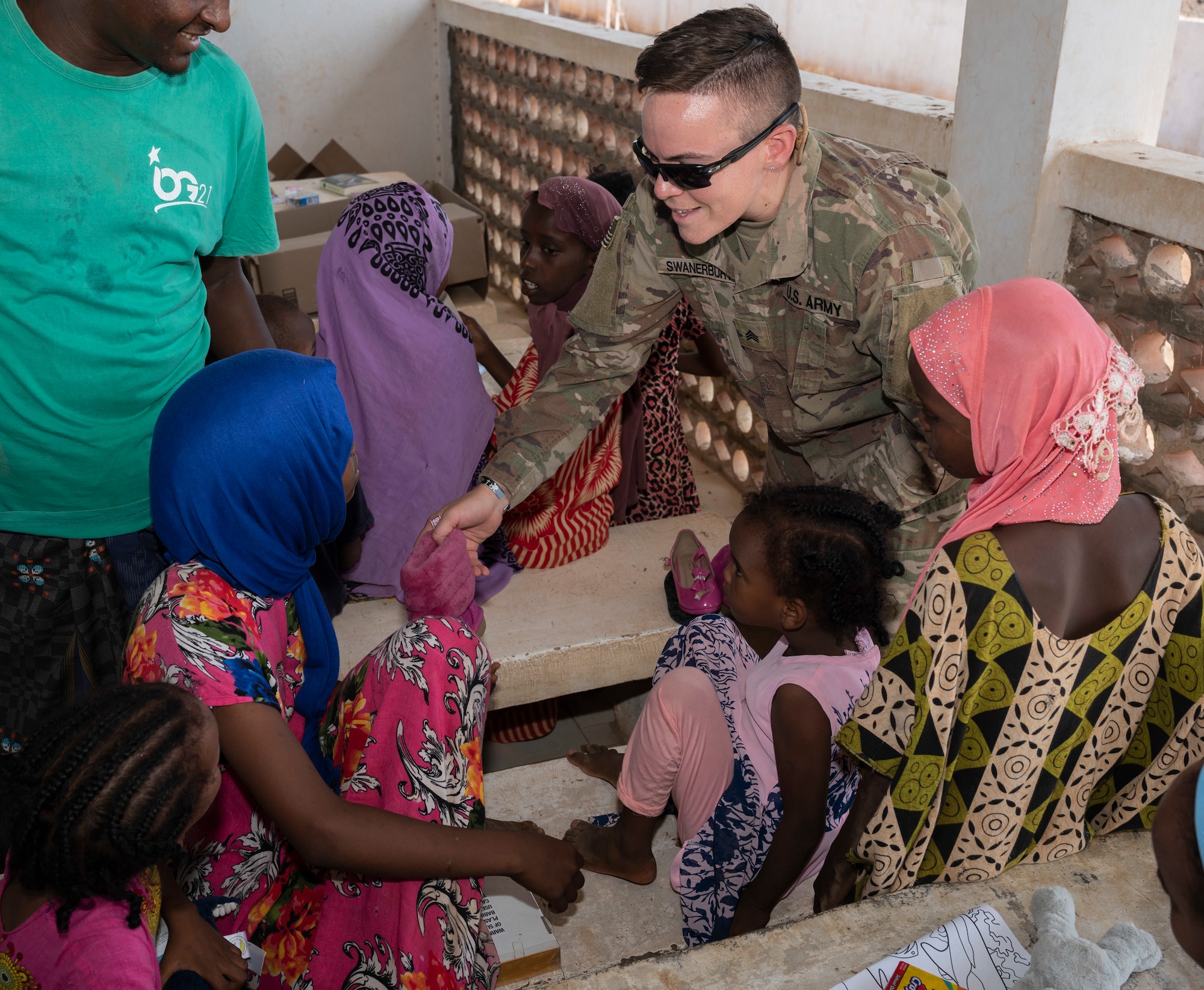 U.S. Airmen and Soldiers visit Chabelley Village, Djibouti