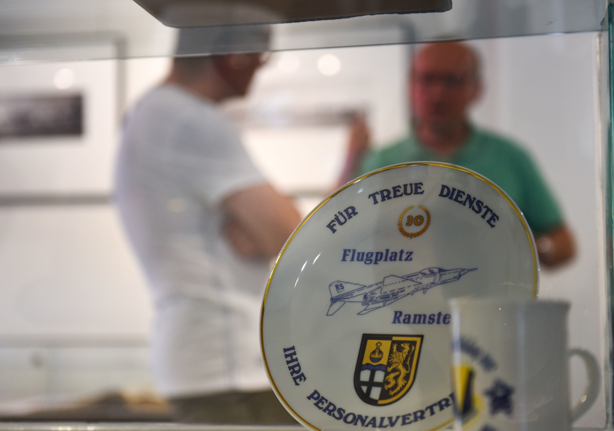 A plate is displayed at the Docu Center in Ramstein-Miesenbach, Germany, June 15, 2022.