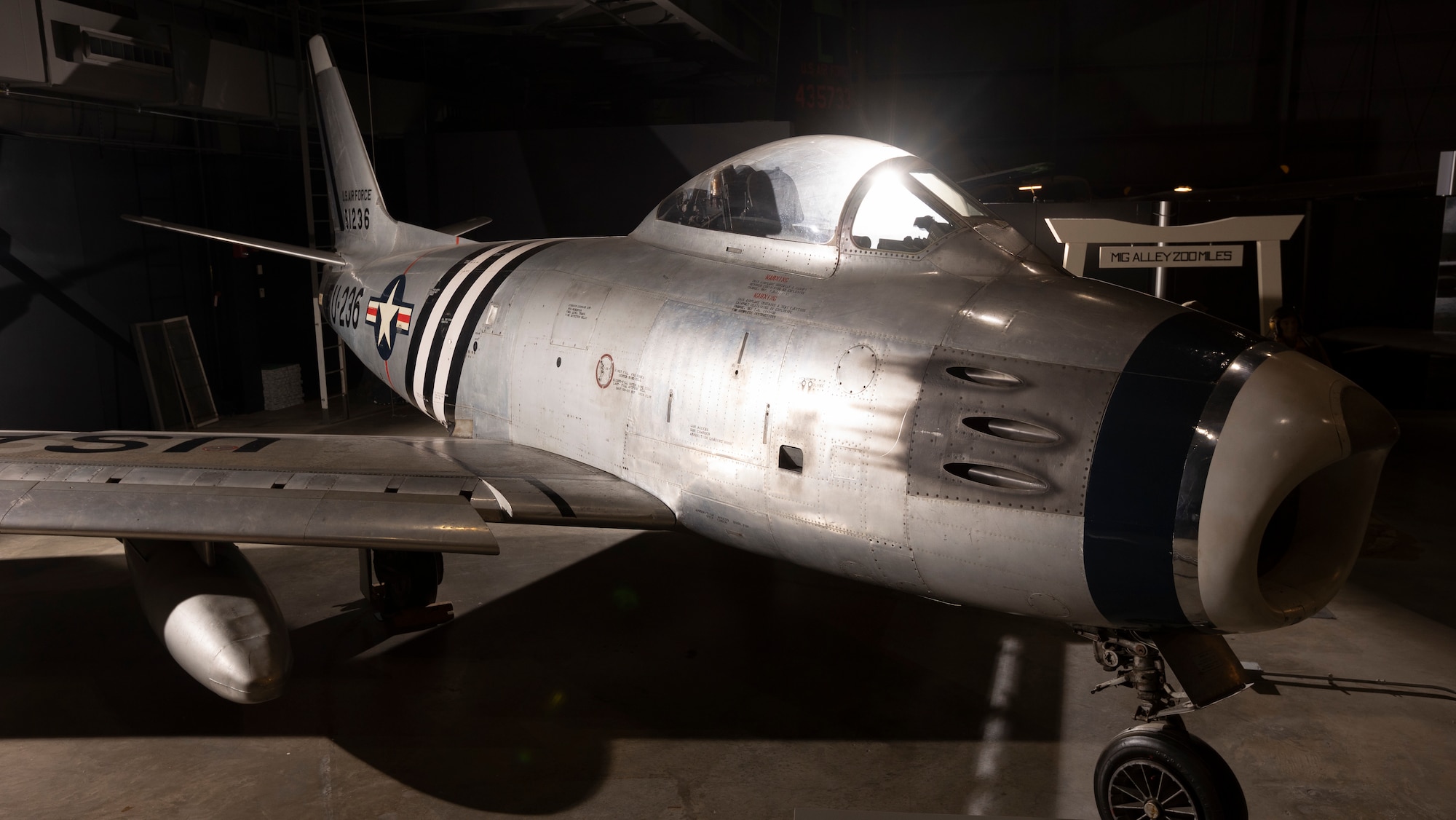 Exterior view of the North American F-86A Sabre