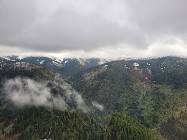 Dworshak Reservoir at north of SNOTEL- Elk Butte