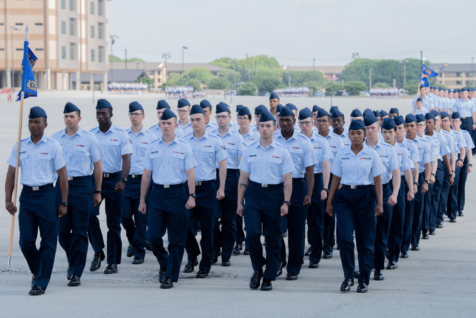 More than 600 Airmen assigned to the 433rd Training Squadron graduated from Basic Military Training at Joint Base San Antonio-Lackland, Texas, June 8-9 2022.