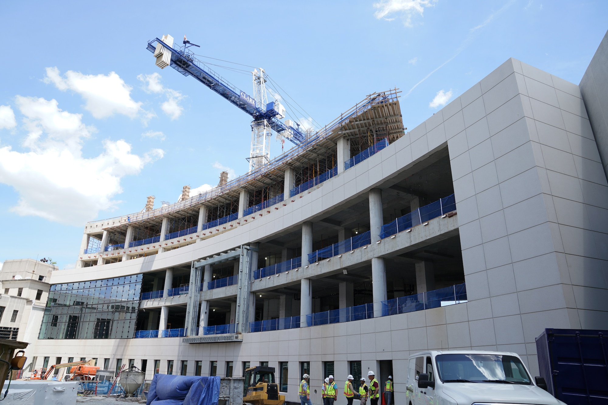 A large medical building under construction