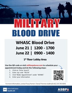 The need for blood is urgent! This is your chance to save the life of a military member. The Armed Services Blood Program is in need of all blood types.