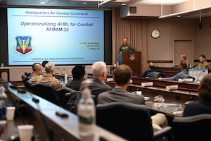 Lt. Gen. Russ L. Mack, at first Air Force Major Command Artificial Intelligence and Machine-Learning Workshop.