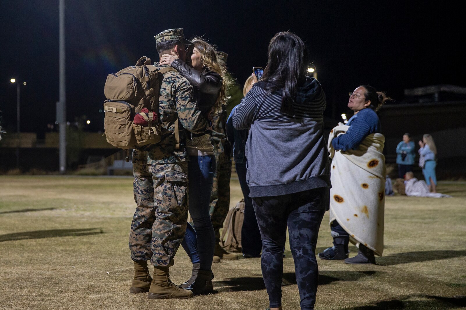 US Marines with 2/7 return home from Okinawa.