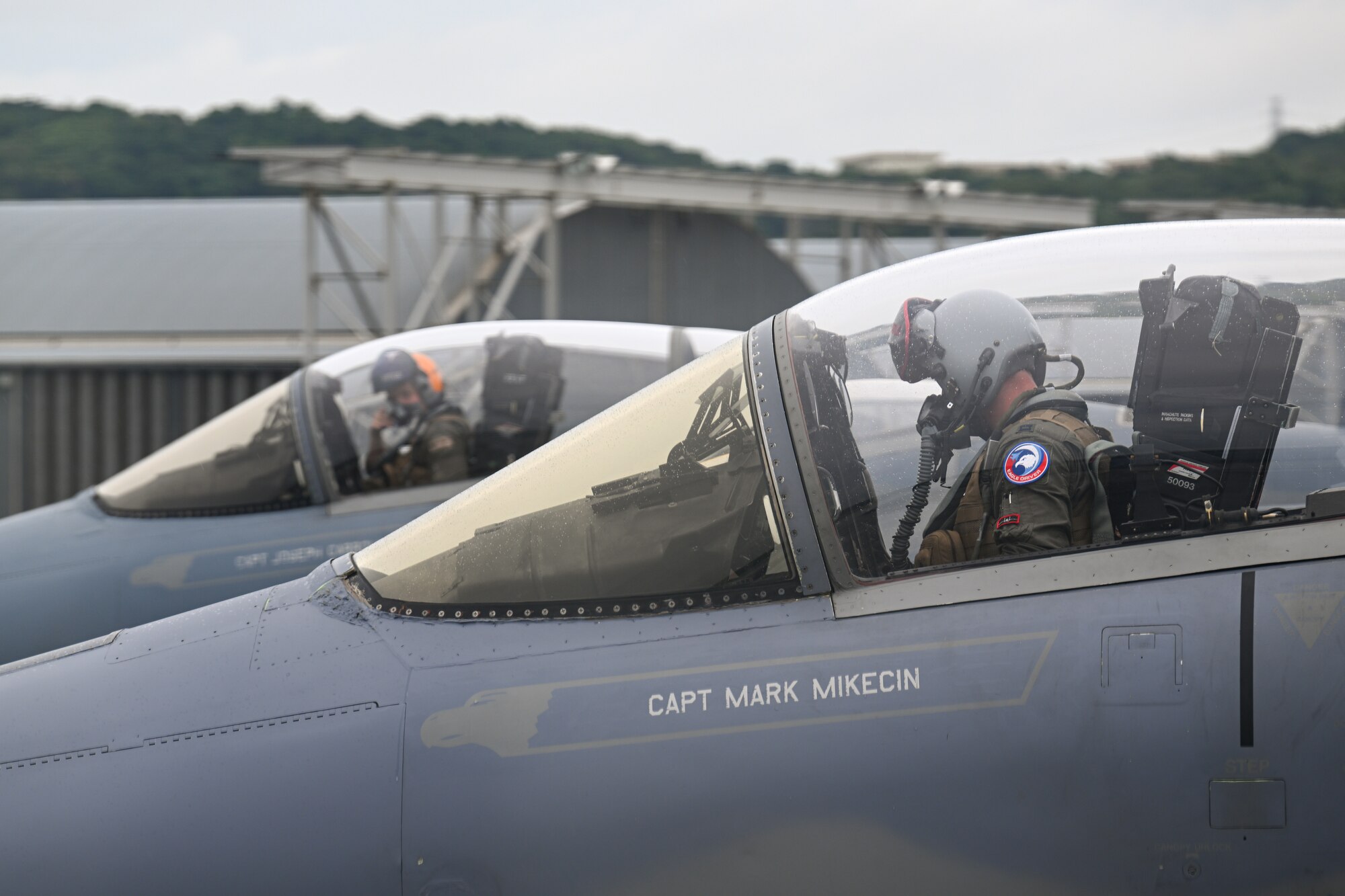 Photo of two F-15 Eagles