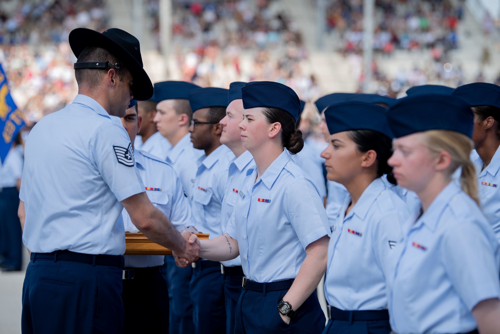 More than 600 Airmen assigned to the 433rd Training Squadron graduated from Basic Military Training at Joint Base San Antonio-Lackland, Texas, June 8-9 2022.
