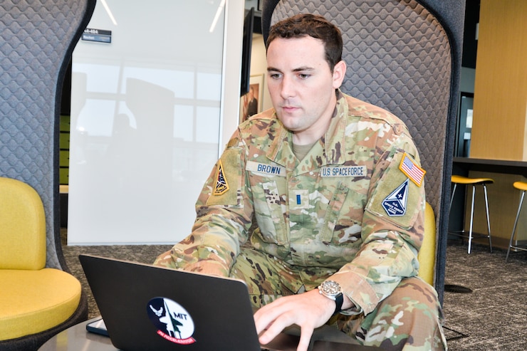U.S. Space Force Guardian, 1st Lt. Connor Brown, works remotely with the Department of the Air Force-Massachusetts Institute of Technology Artificial Intelligence Accelerator, Phantom Program, from Space Systems Command in El Segundo, Calif., June 10, 2022. The Phantom Program is a 4-month fellowship created to develop high-performing Air and Space Force professionals into future leaders and advocates of artificial intelligence and machine learning.