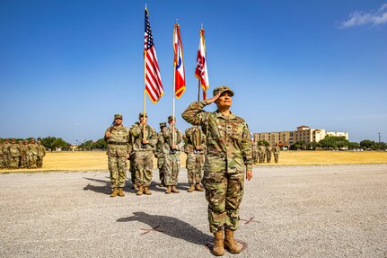 – Lt. Col. Michelle E. Martinez assumed command of Headquarters and Headquarters Battalion U.S. Army South during a ceremony June 17 at MacArthur Field, Joint Base San Antonio-Fort Sam Houston, Texas.