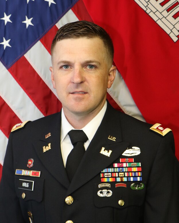 Lt. Col. Colby K. Krug, a Buffalo, NY native and a veteran of the wars in Iraq and Afghanistan, assumed command of the U.S. Army Corps of Engineers (USACE), Buffalo District from Lt. Col. Eli S. Adams on June 17, 2022.