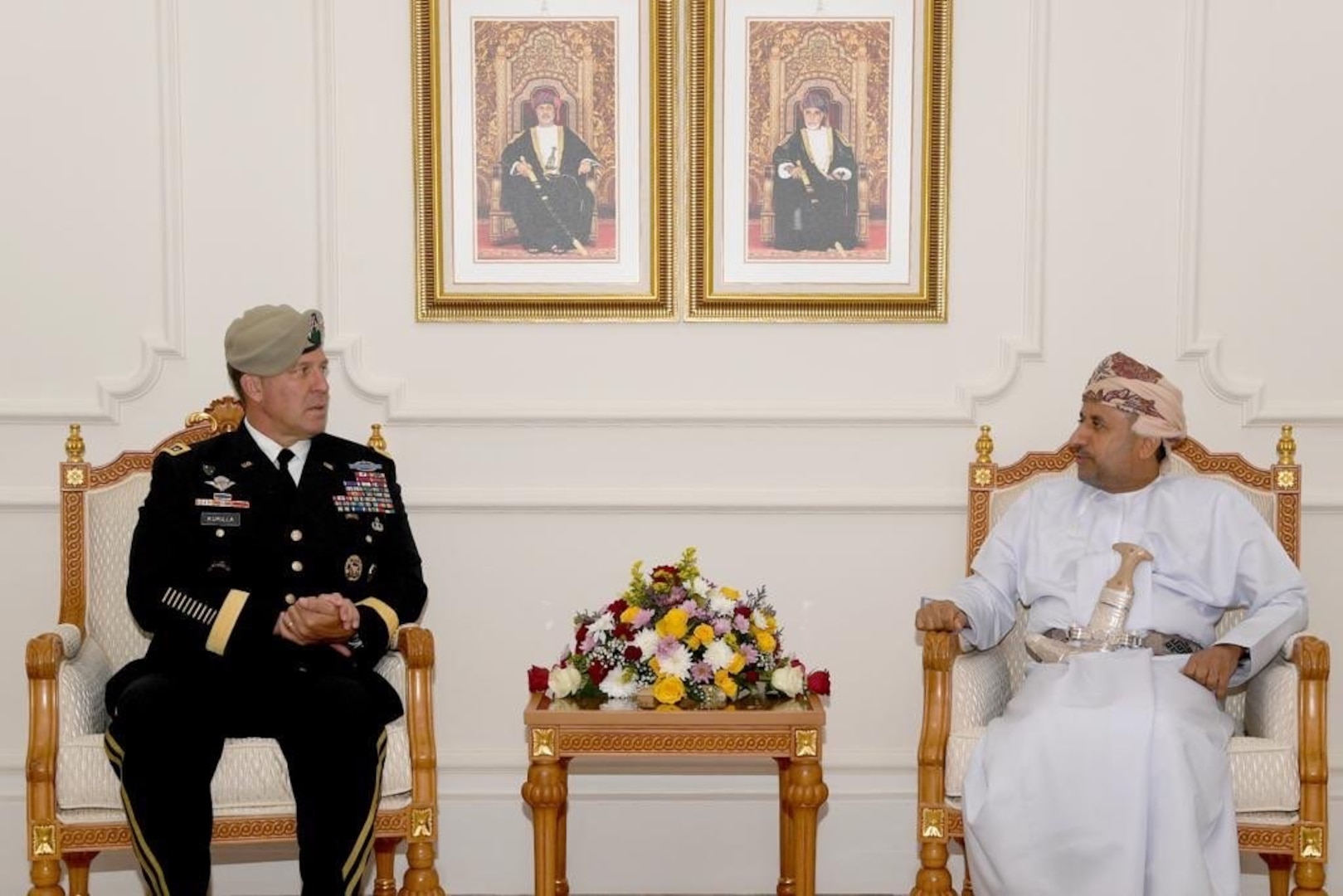 General Kurilla meets with Dr. Mohammed bin Nasser bin Ali Al-Za'abi, Secretary-General at the Oman Ministry of Defense, Muscat, Oman, June 19, 2022
