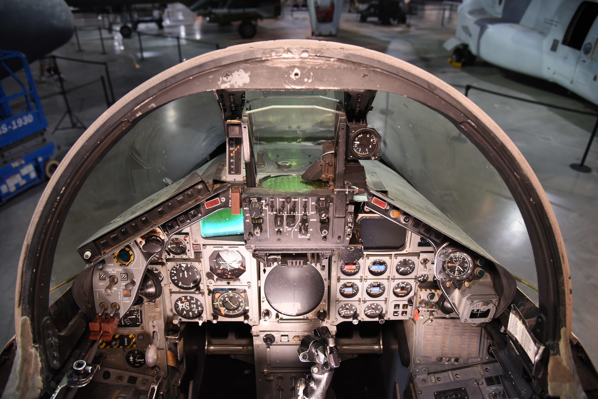 Panavia Tornado GR1 aircraft cockpit view.