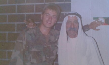 SGM Paul Johnson in Kuwait City during Operation Desert Storm.
