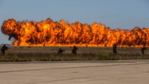 Marines demonstrate the capabilities of the Marine Air-Ground Task Force at the 2019 Marine Corps Air Station Miramar Air Show on MCAS Miramar, Calif., Sept. 28.