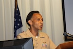 Navy Capt. Hasan Hobbs, a neuroradiologist at Walter Reed National Military Medical Center, said although Juneteenth is a time for reflection, it also provides an opportunity to “look forward with encouragement, motivation, inspiration and a sense of resiliency," Hobbs served as a keynote speaker during the inaugural Juneteenth celebration at WRNMMC on June 16.
