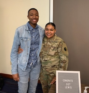 Sgt. Phillicia Lewis (right) and Spc. Dejia Joyner (left)