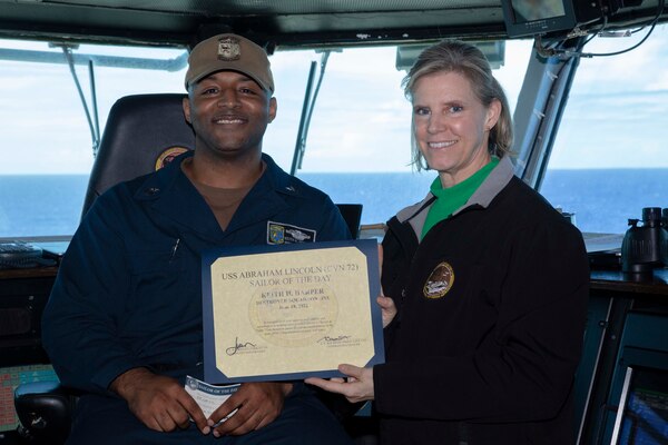 RP1 KEITH HARPER WINS USS ABRAHAM LINCOLN SAILOR OF THE DAY!