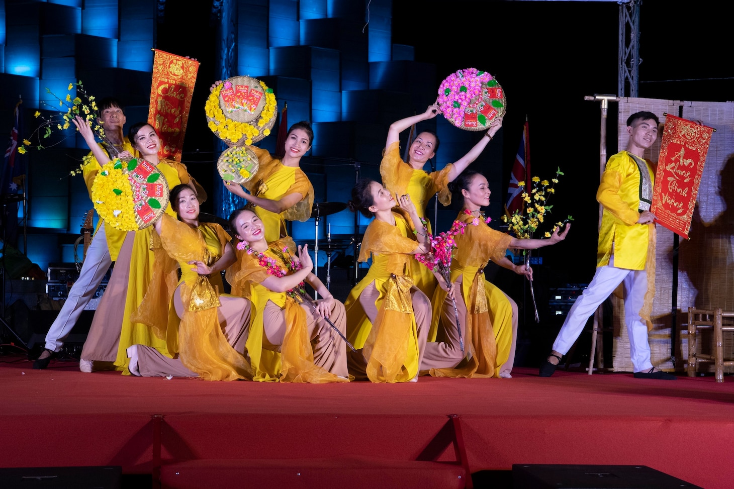 PHU YEN, Vietnam (June 20, 2022) – Vietnamese cultural performers dance during the Pacific Partnership Vietnam opening ceremony. Now in its 17th year, Pacific Partnership is the largest annual multinational humanitarian assistance and disaster relief preparedness mission conducted in the Indo-Pacific. (U.S. Navy photo by Mass Communication Specialist 2nd Class Brandie Nuzzi)