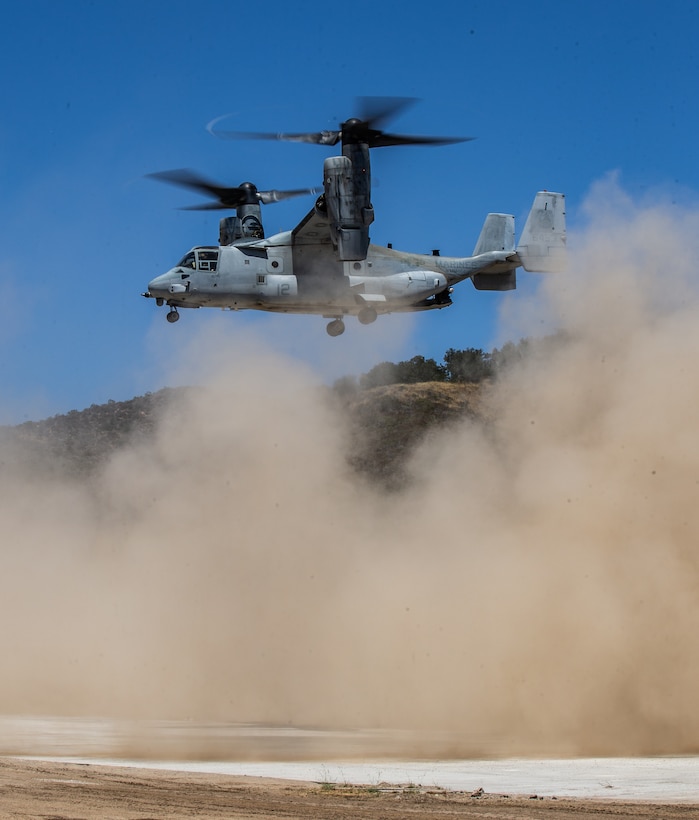 The MV-22B Osprey demonstrates the Marine Corps’ self-sufficiency in austere environments!