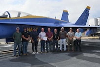 IMAGE: The Air Force Materiel Command’s Joint Preflight Integration Munitions Environmental Simulator and Naval Surface Warfare Center Dahlgren Division’s Electromagnetic Vulnerability Test team received the 2021 Q3 Air Force Life Cycle Management Center Legacy Air Dominance External Team of the Quarter Award for completing a series of free flight electromagnetic vulnerability tests on a missile during the summer of 2021.
