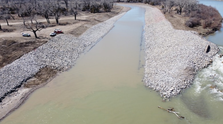 Yellowstone downstream end of bypass channel