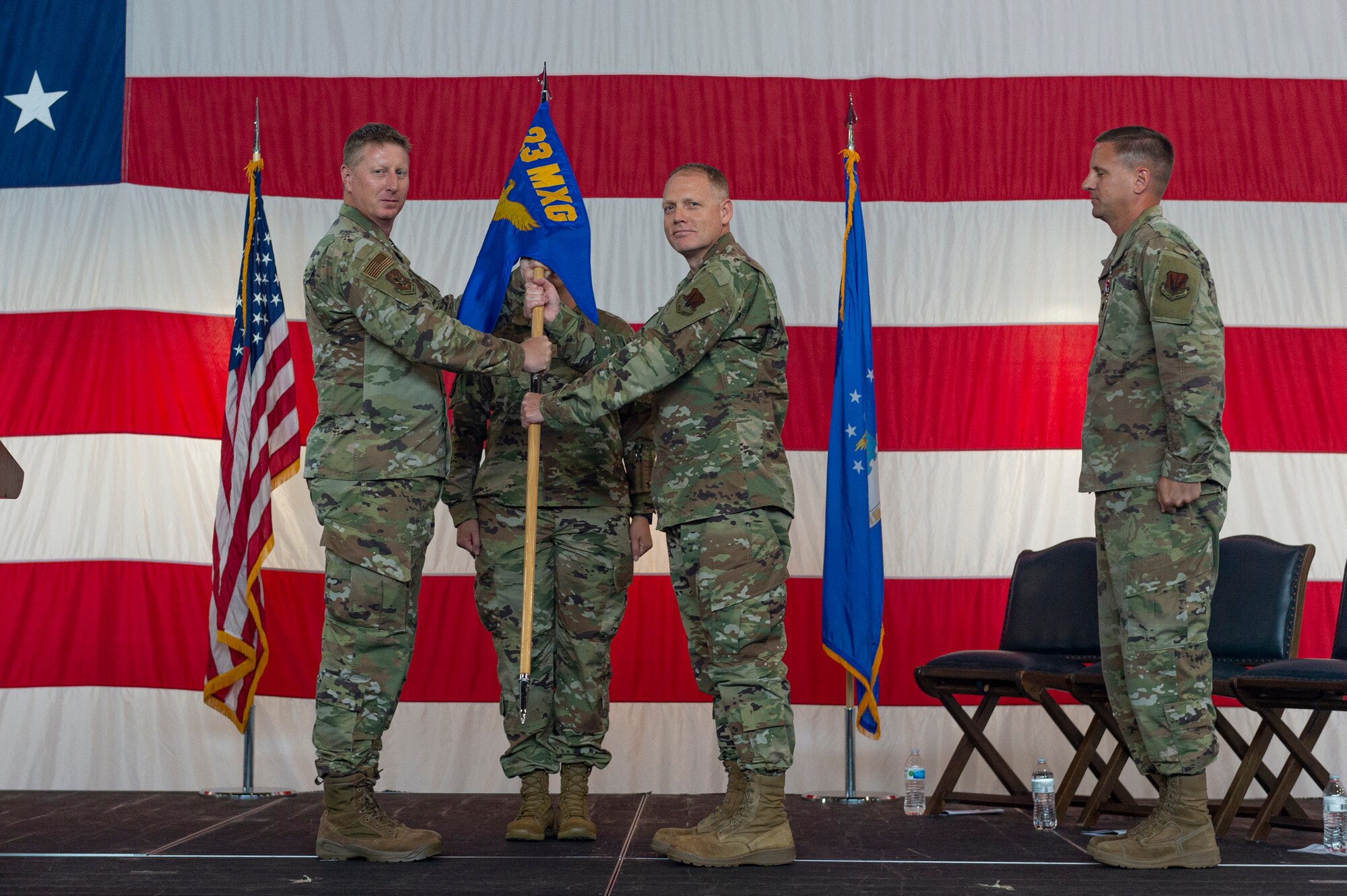 Photo of an Airman assuming command