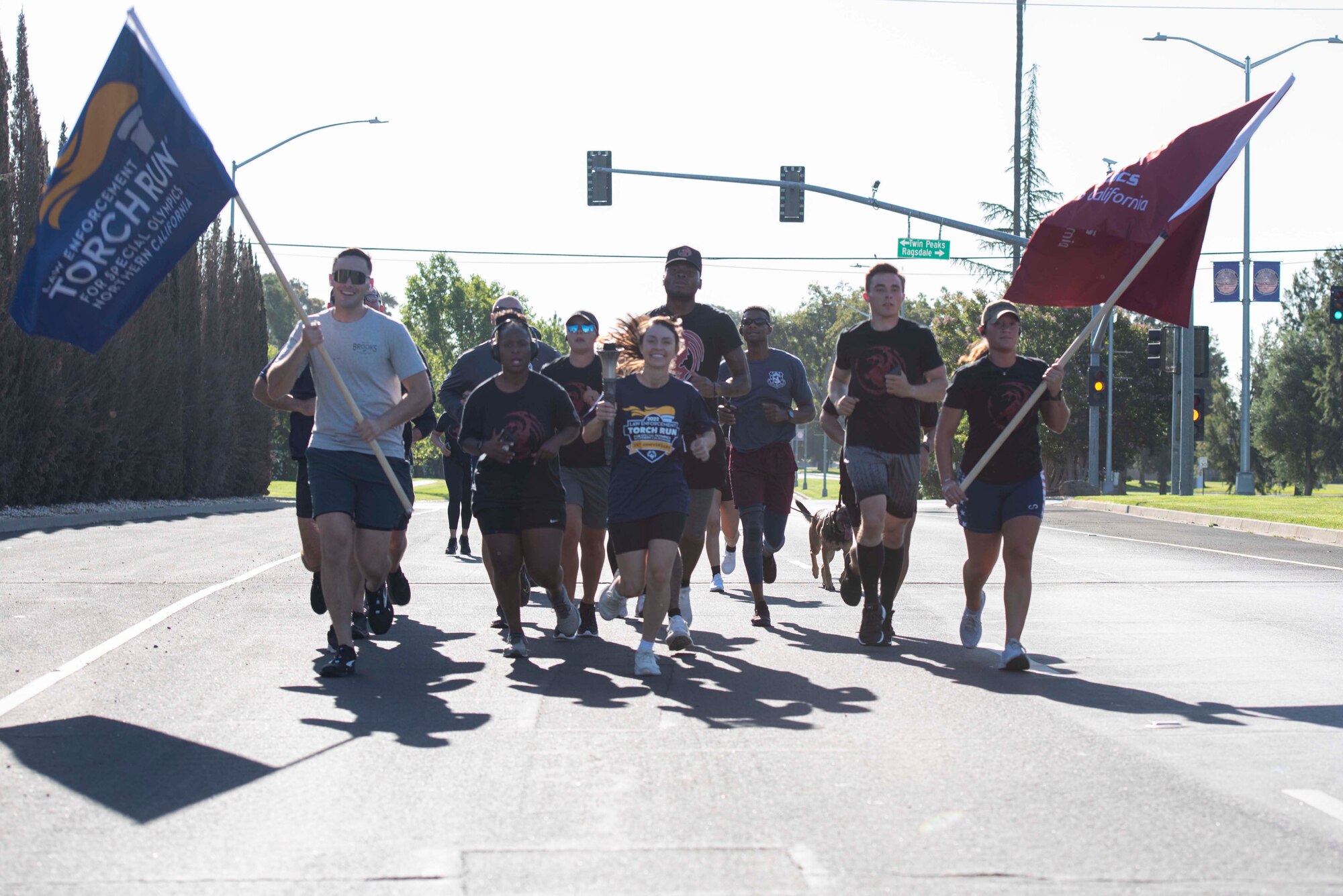 Airmen run on base