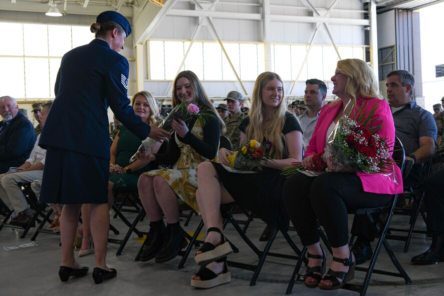 Col. Michael Walters relinquishes command of the 5th Bomb Wing to Col. Daniel Hoadley at Minot Air Force Base, N.D., June 23, 2022.