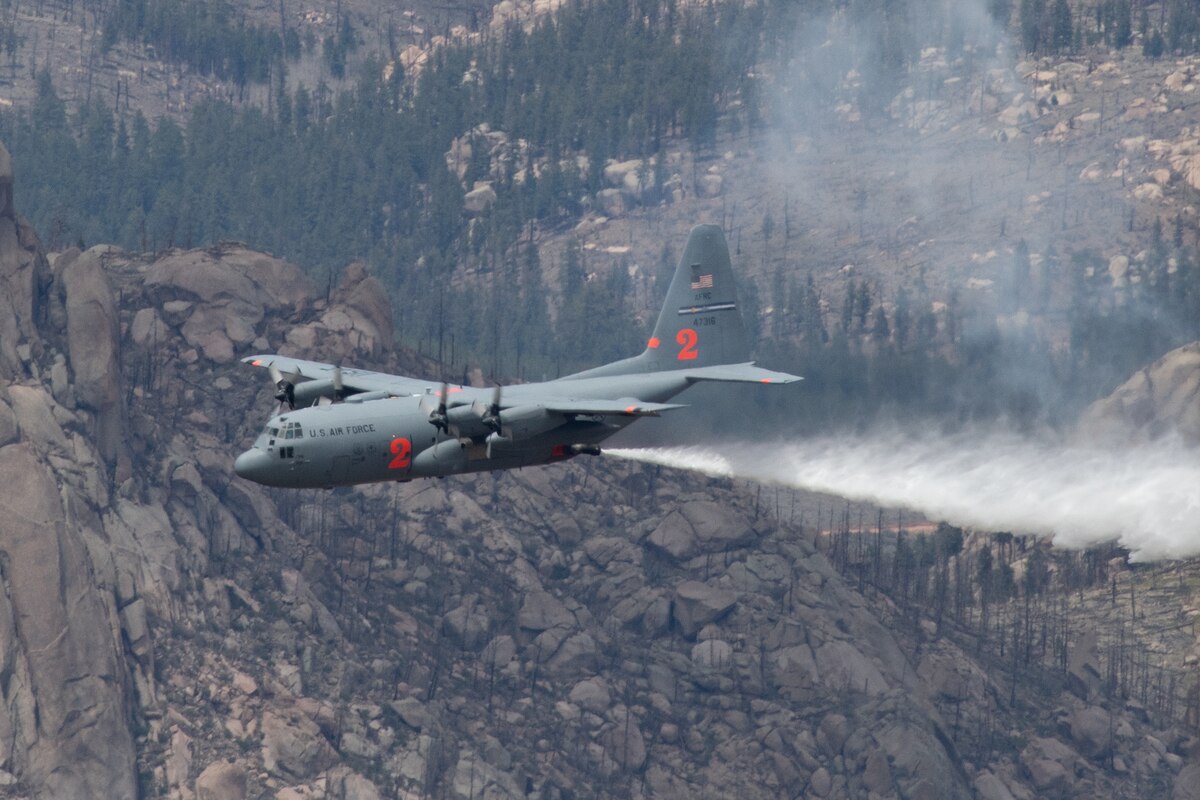 C-130 drops potable water over Colorado