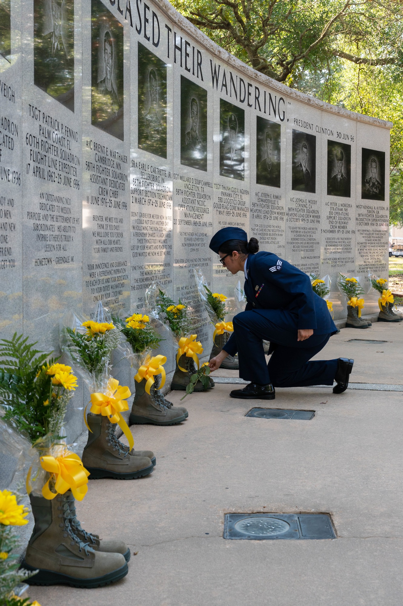 On June 25, 1996, 19 Airmen were killed and 498 U.S. and international military and civilians were injured in a terrorist attack,12 of the 19 killed were Nomads.