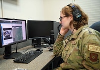 Watching the B-52 route at the air operations center