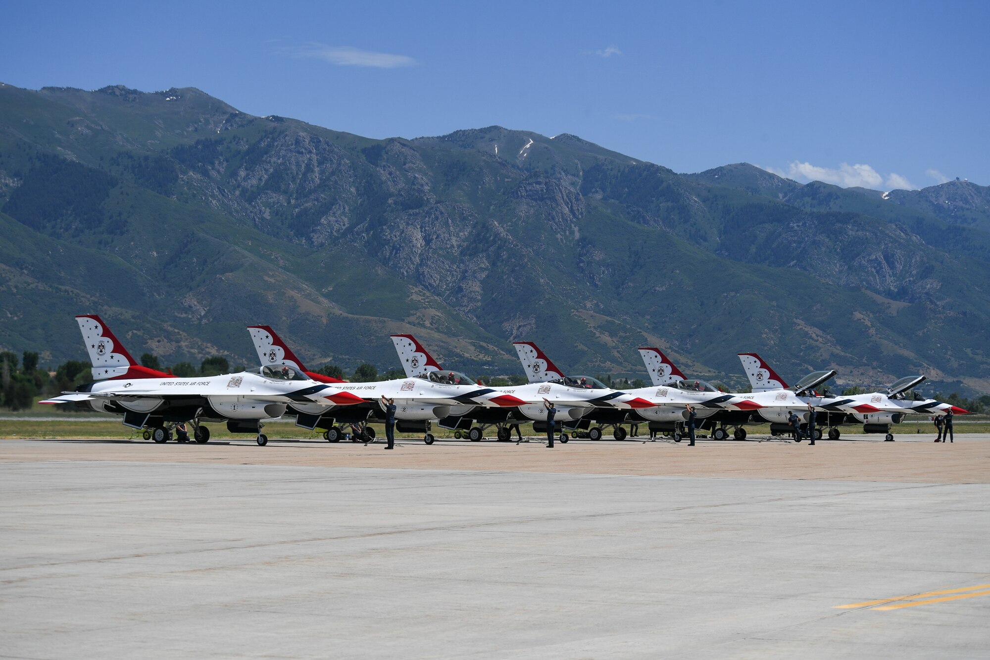 The U.S. Air Force Thunderbirds arrived June 24, 2022, at Hill Air Force Base for the Warriors Over the Wasatch Air and Space show happening June 25-26.