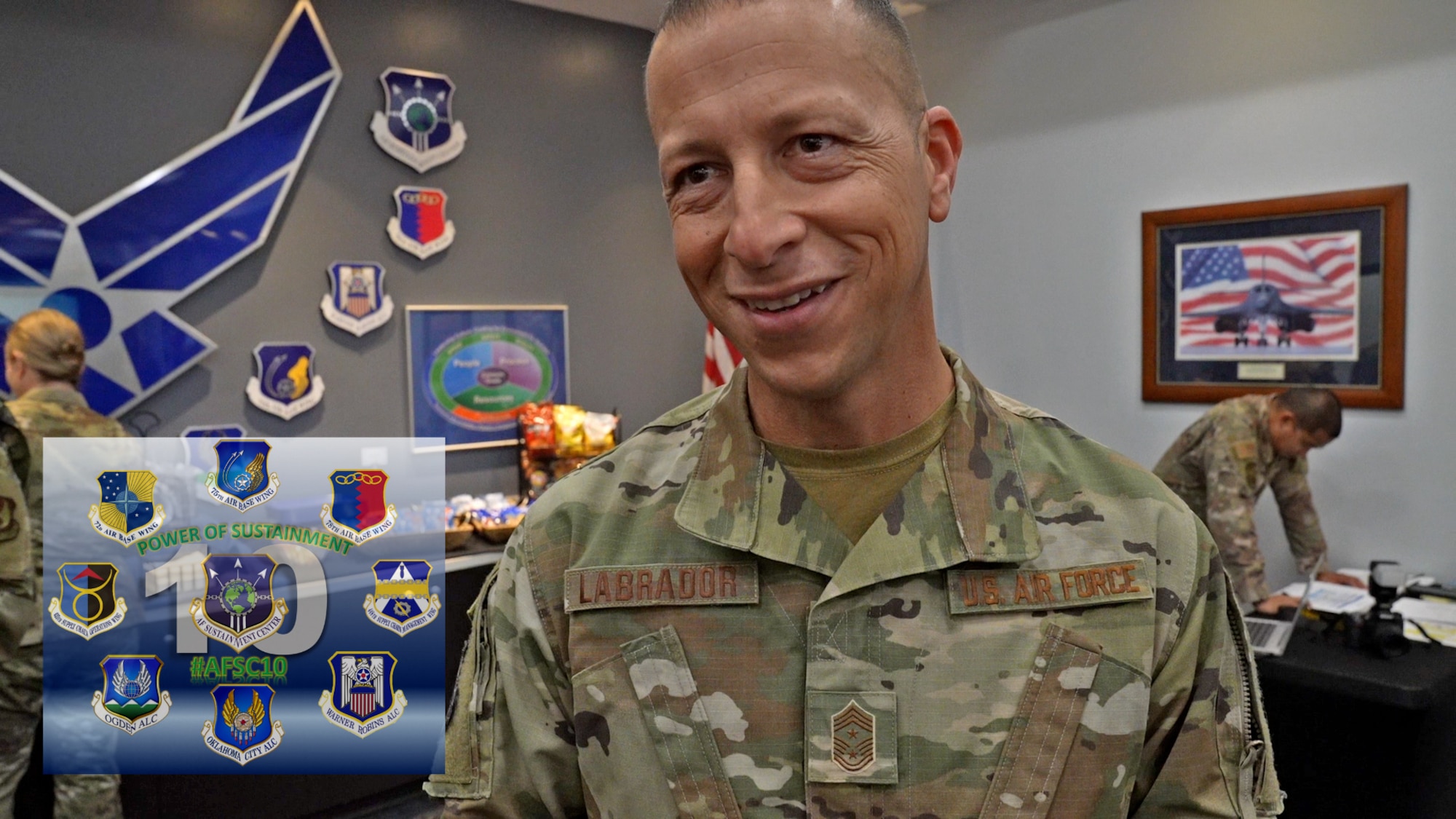 During the AFSC Commander's Summit, April 12 and 13, 2022 at Tinker Air Force Base, leaders like Chief Master Sgt. Carlos Labrador, command chief, 78th Air Base Wing, gave their thoughts about the growth of the Sustainment Center throughout the last 10 years.