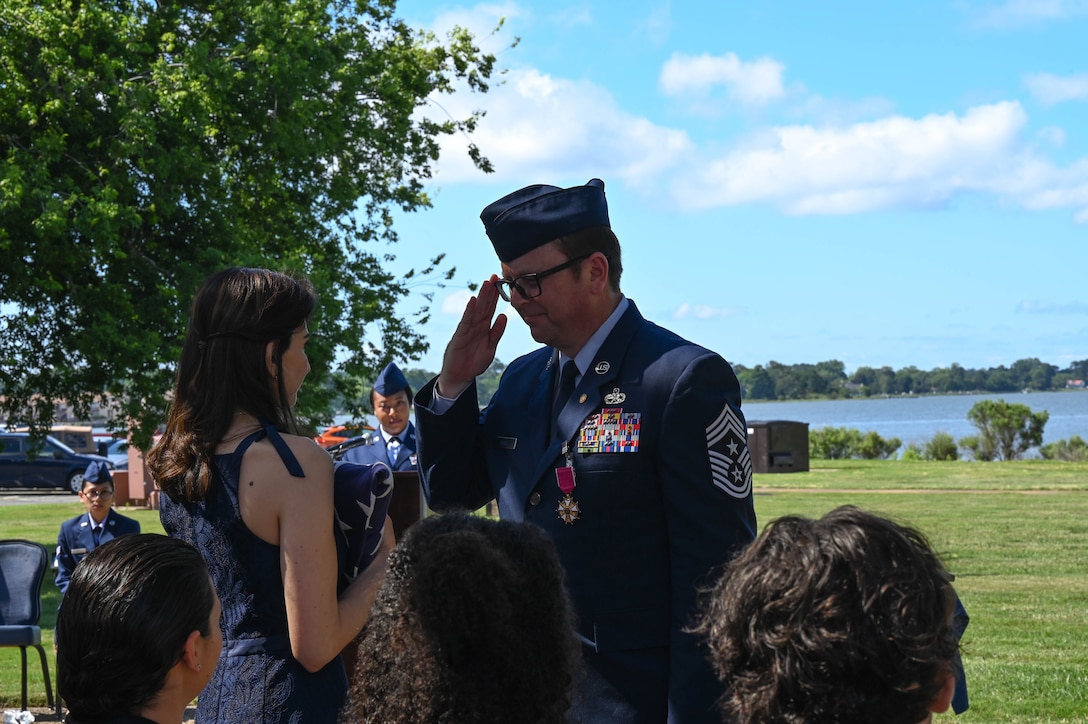 Command Chief of Air Combat Command, David Wade had his retirement ceremony on June 24, 2022, at Langley, AFB. Chief Wade will retire Nov. 1, 2022, after thirty years of service in the United States Air Force.