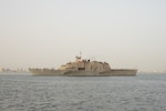 Littoral combat ship USS Sioux City (LCS 11), arrives at Naval Support Activity Bahrain, June 25. Sioux City is deployed to the U.S. 5th Fleet area of operations to help ensure maritime security and stability in the Middle East region.