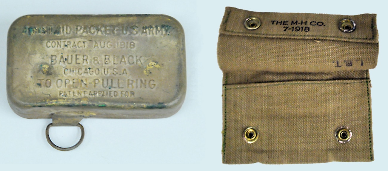 Small metal case and pouch with flap