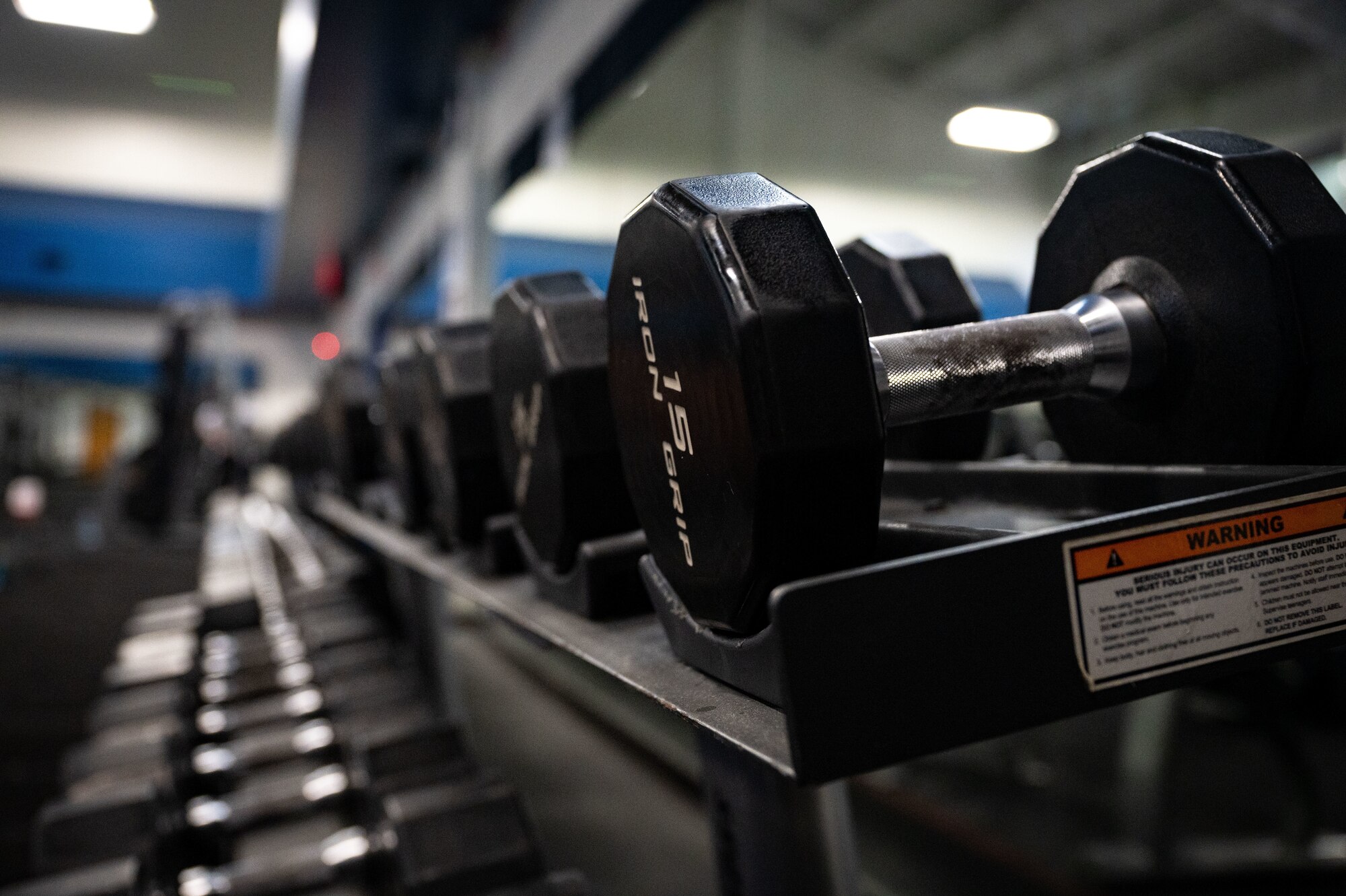 Free weights are available to Air Commandos at the Aderholt Fitness Center at Hurlburt Field, Florida, June 16, 2022.